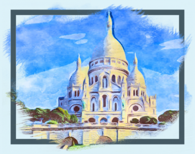 Comic Bild von Sacre Coeur 