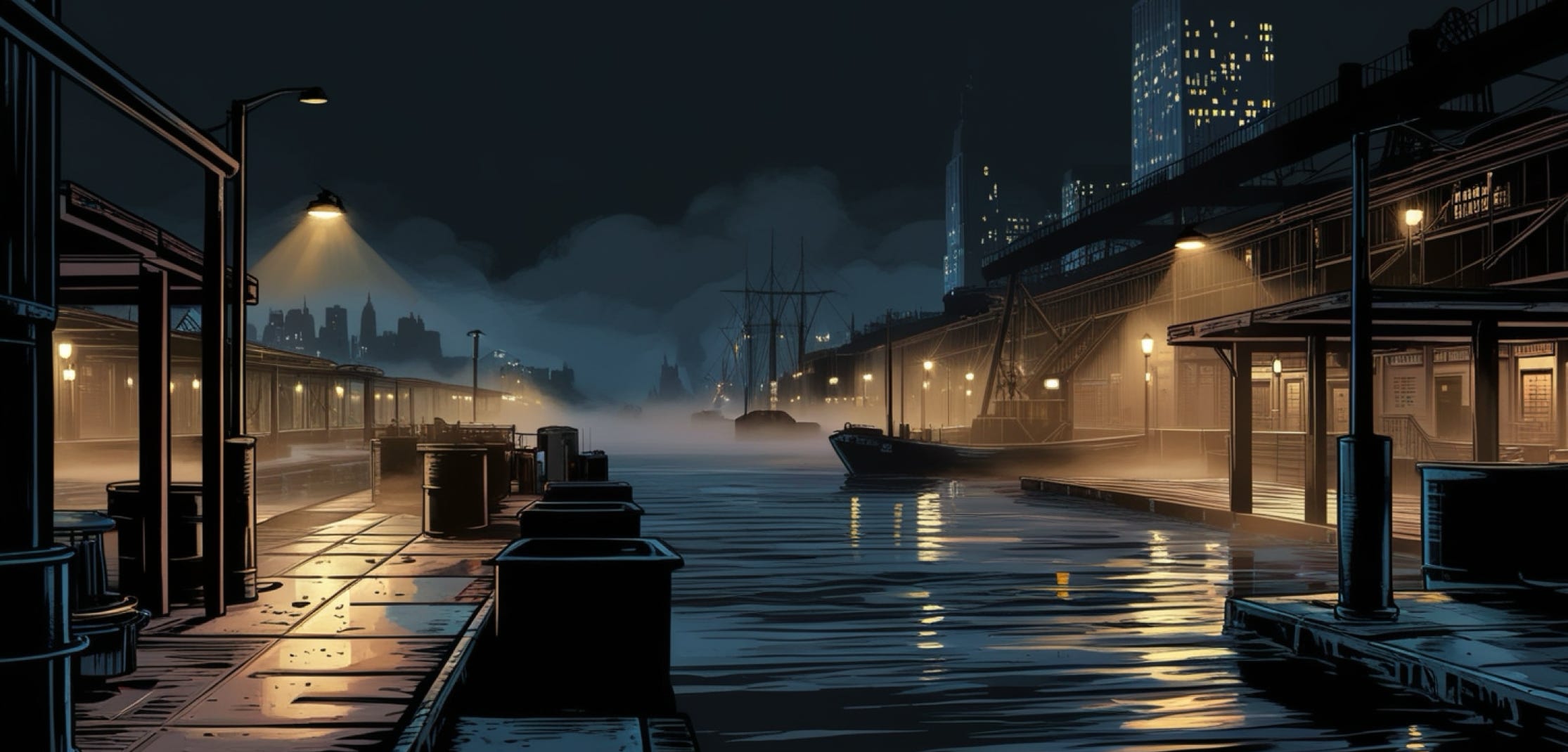 Die Docks von New York  im Comic Stil von GTA 