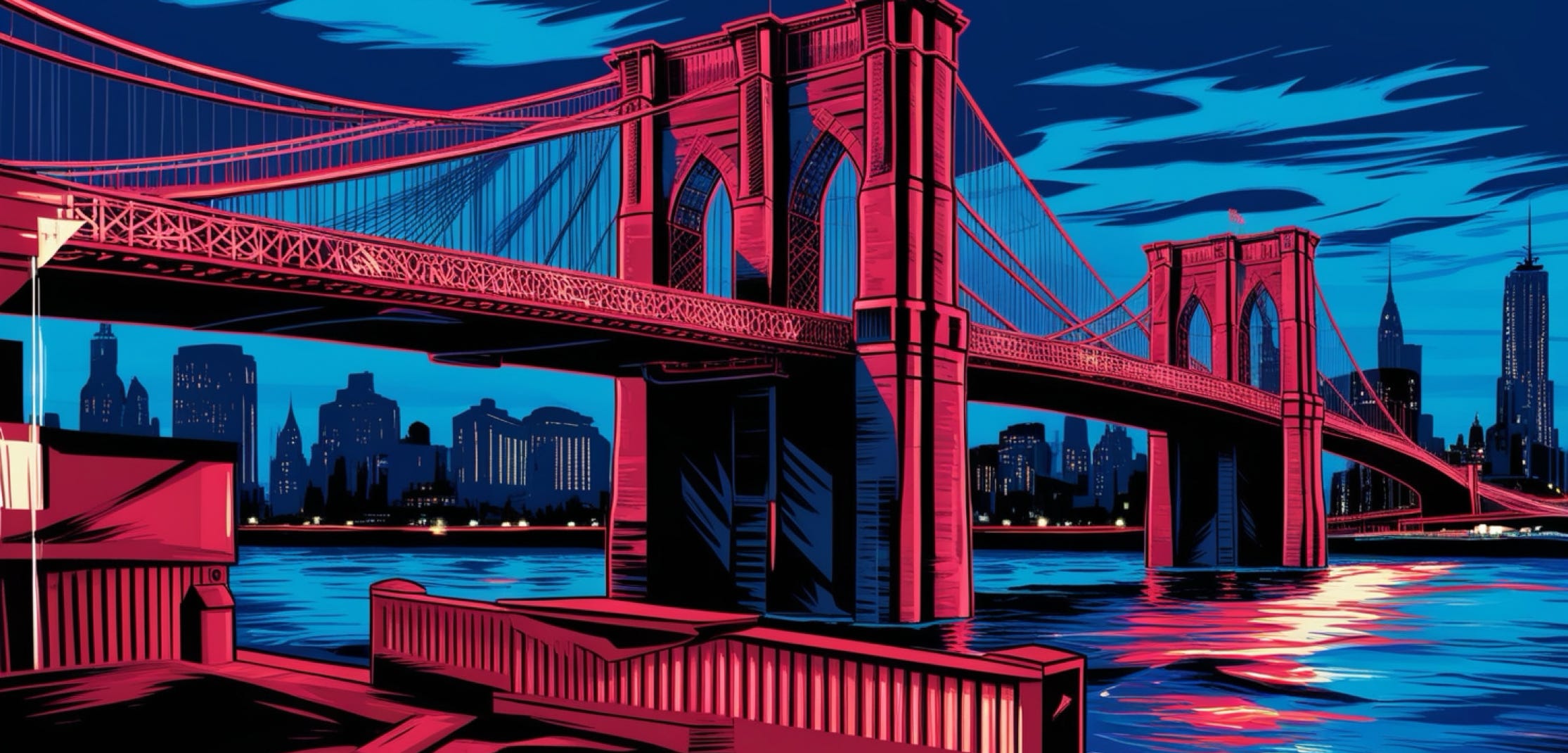 Brooklyn Bridge  im Comic Stil von GTA 